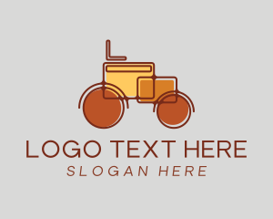 Mechanical - Retro Farming Tractor logo design
