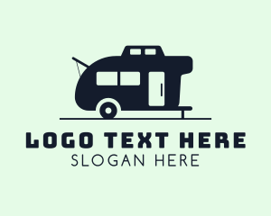 Mobile Home - Outdoor Travel Trailer Van logo design
