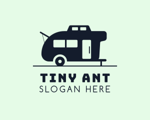 Outdoor Travel Trailer Van logo design