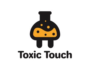 Toxic - Laboratory Flask Plug logo design