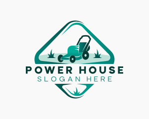 Lawn Mower Landscaping Logo