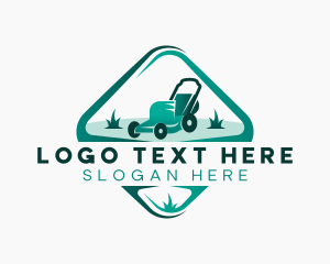 Mowing - Lawn Mower Landscaping logo design