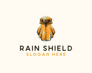 Wet Raincoat  Apparel logo design