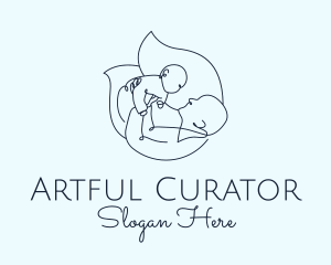 Parenting Line Art logo design