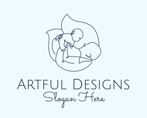 Parenting Line Art logo design