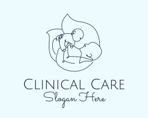 Parenting Line Art logo design