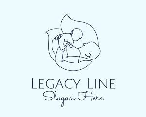 Parenting Line Art logo design