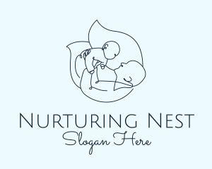 Parent - Parenting Line Art logo design