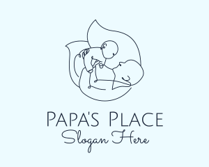 Daddy - Parenting Line Art logo design
