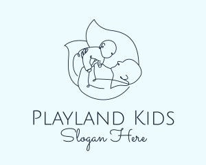 Parenting Line Art logo design