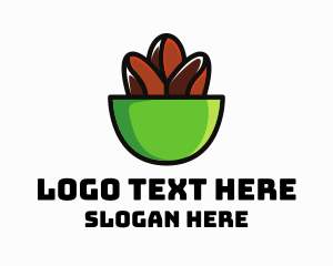 Beverage - Coffee Bean Bowl logo design