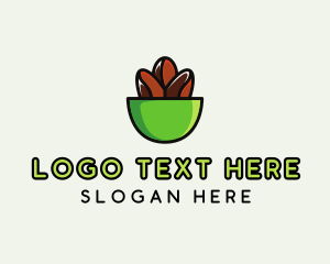 Dish - Coffee Bean Bowl logo design