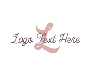 Letter - Feminine Script Brand logo design