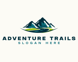 Mountain Roadway Travel logo design