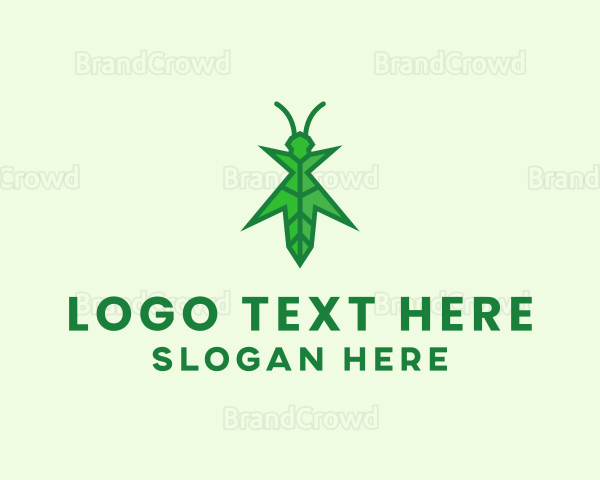 Nature Leaf Grasshopper Logo