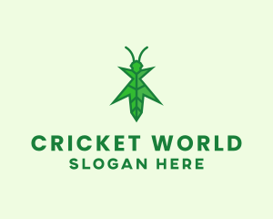 Nature Leaf Grasshopper  logo design