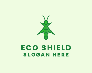 Pesticide - Nature Leaf Grasshopper logo design