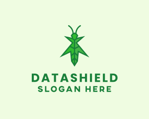 Lawn Care - Nature Leaf Grasshopper logo design