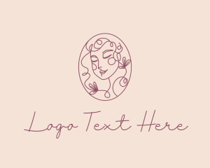 Maroon - Organic Woman Beauty logo design