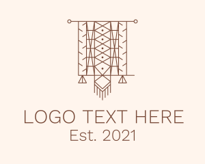 Handicraft - Ethnic Tapestry Curtain logo design