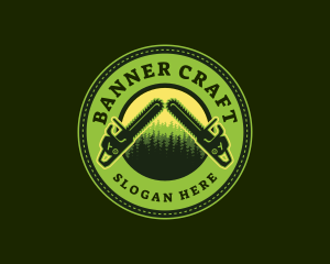 Forest Woodwork Chainsaw logo design