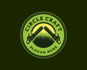 Forest Woodwork Chainsaw logo design