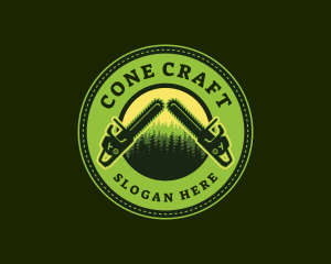 Forest Woodwork Chainsaw logo design