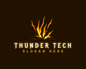 Thunder Lightning Bolt logo design