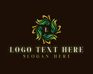 Eco - Leaf Sun Gardening logo design