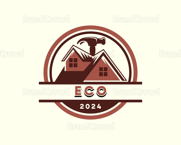 Residential Roofing Hammer Logo