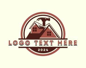 Construction - Residential Roofing Hammer logo design