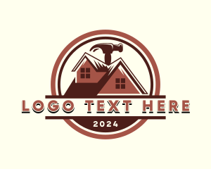 Residential Roofing Hammer Logo