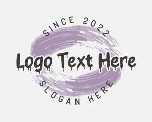 Casual - Purple Paint Graffiti logo design
