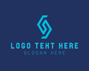 App - Cyber Technology Letter S logo design