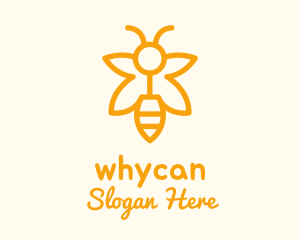 Yellow Bee Outline logo design
