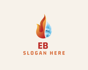 Oil - Flame Cooling Thermostat logo design