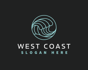 Abstract Wave Surf Logo