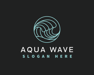 Abstract Wave Surf logo design