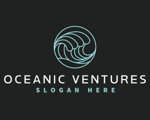 Abstract Wave Surf logo design