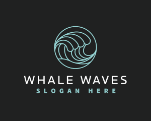 Abstract Wave Surf logo design