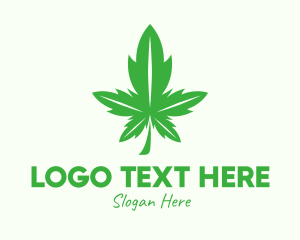 Herb - Green Leaf Cannabis logo design