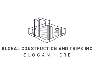 Architecture Blueprint Construction logo design