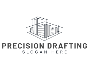 Drafting - Architecture Blueprint Construction logo design