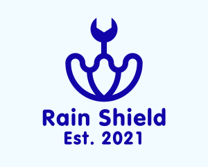 Umbrella - Repair Wrench Umbrella logo design
