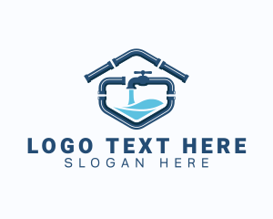 Faucet - Pipe Plumbing Faucet logo design