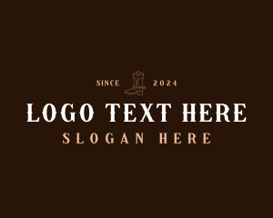 Boots - Cowboy Boots Footwear logo design