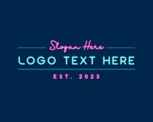 Wordmark - Neon Light Business logo design