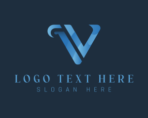 Professional Letter V Business logo design