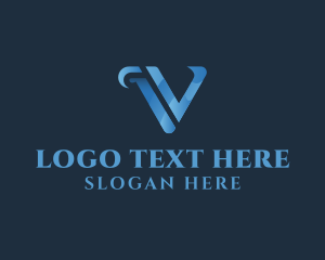 Financial - Professional Letter V Business logo design