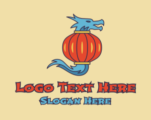 Traditional - Asian Lantern Dragon logo design